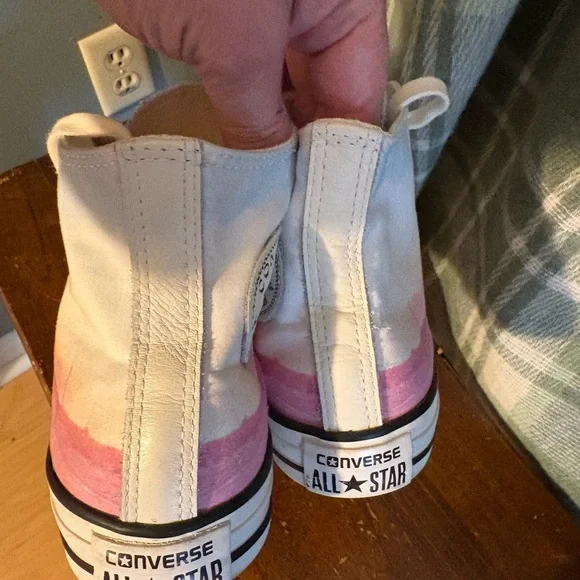 Converse sunset watercolor skyline print high tops 7 - Picture 5 of 7